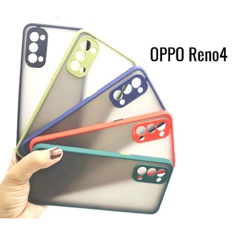 Casing Oppo Reno 4 Dove Matte Transparan Slim Fuze Macaron Case RENO 4