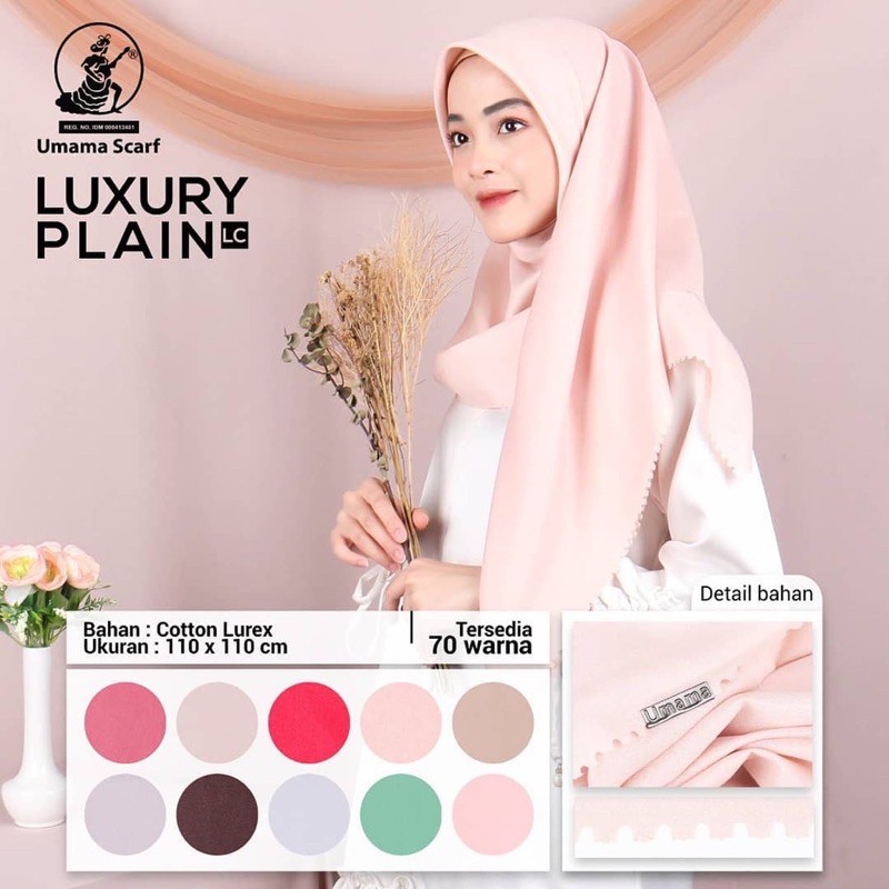 Jilbab Pesta Kondangan Wisuda  LUXURY PLAIN LC by UMAMA