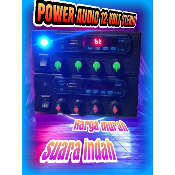 POwer amplifier mini sterio,daya (DC) 12volt