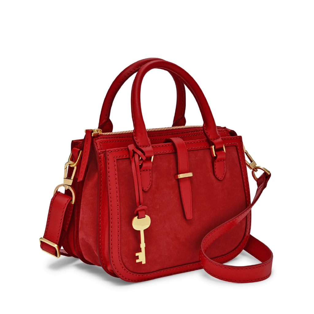 Fossil Ryder Mini Satchel Brick Red Tas Wanita [ZB7847-646]