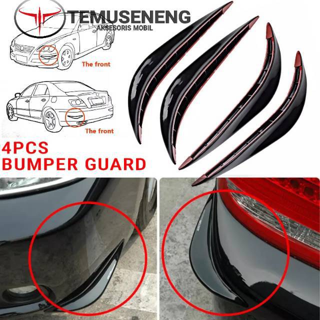 4 Pcs Karet Pelindung Pojok Sudut Mobil Car Bumper Body Protector