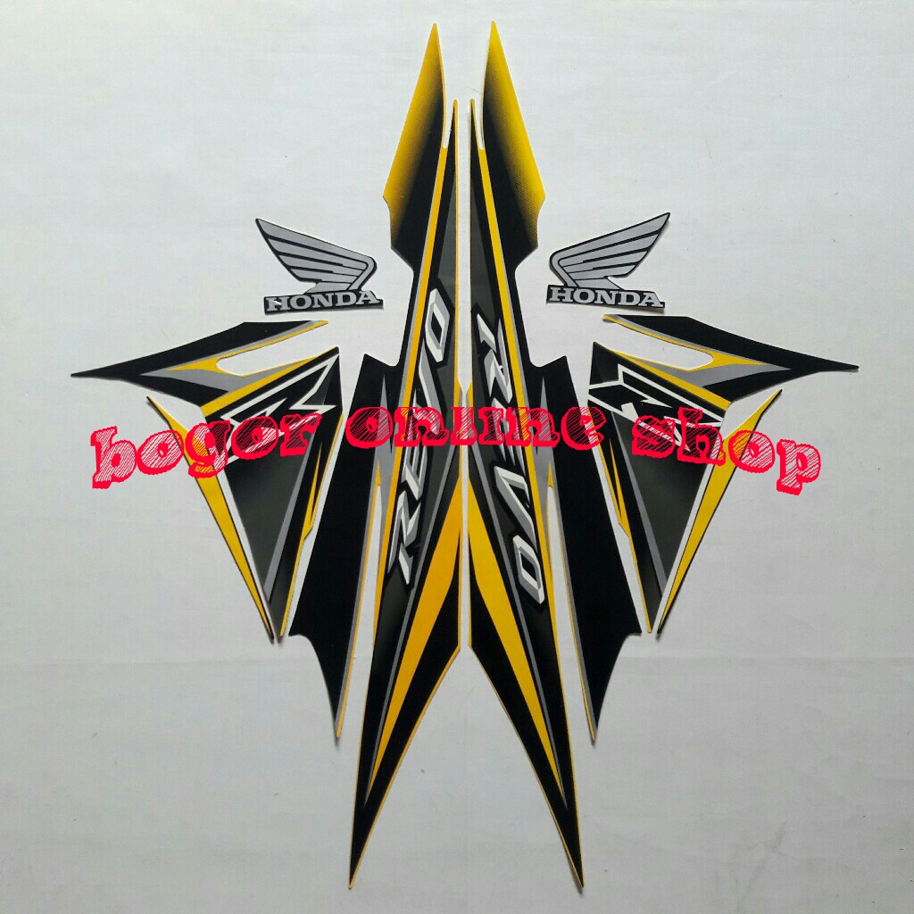 stiker body lis motor revo 110r 2008 kuning