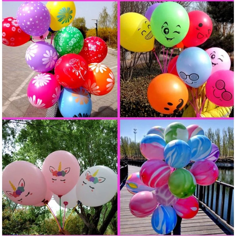 [40pcs] Balon Lateks Motif Karakter Isi 40pcs Dekorasi Balon Party Ultah