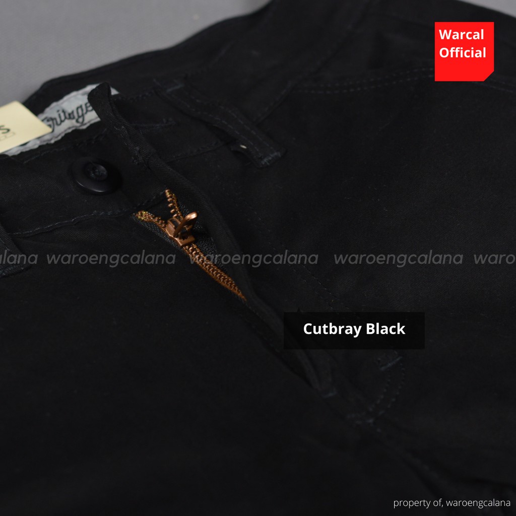 Varius Celana Cutbray Chino Black