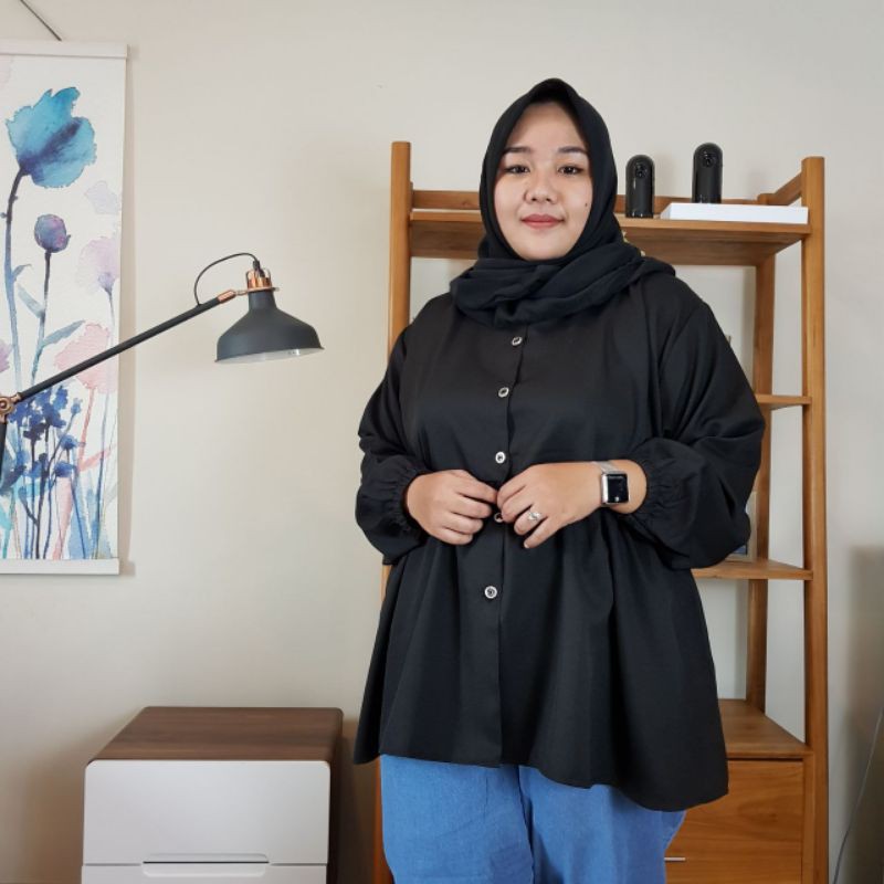 PAKAIAN BLOUSE  BLUS VANESSA MUSLIM WANITA  ATASAN JUMBO 