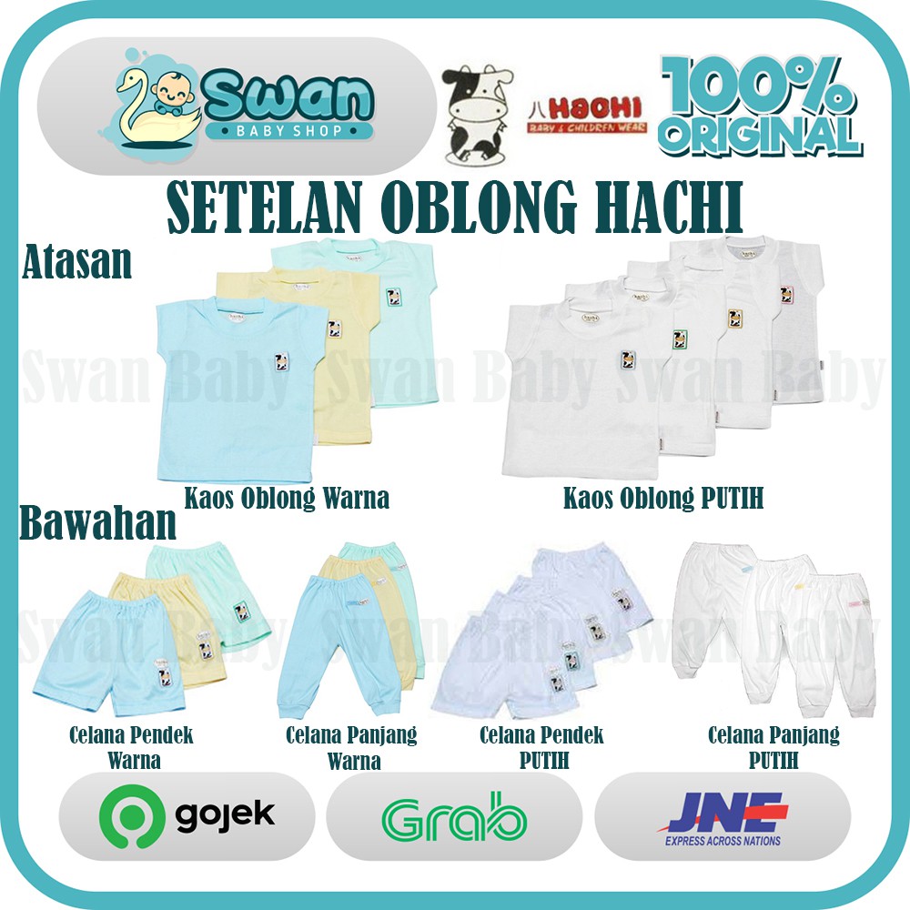 Setelan Oblong Hachi Semua Varian dan Size Celana Pendek / Panjang