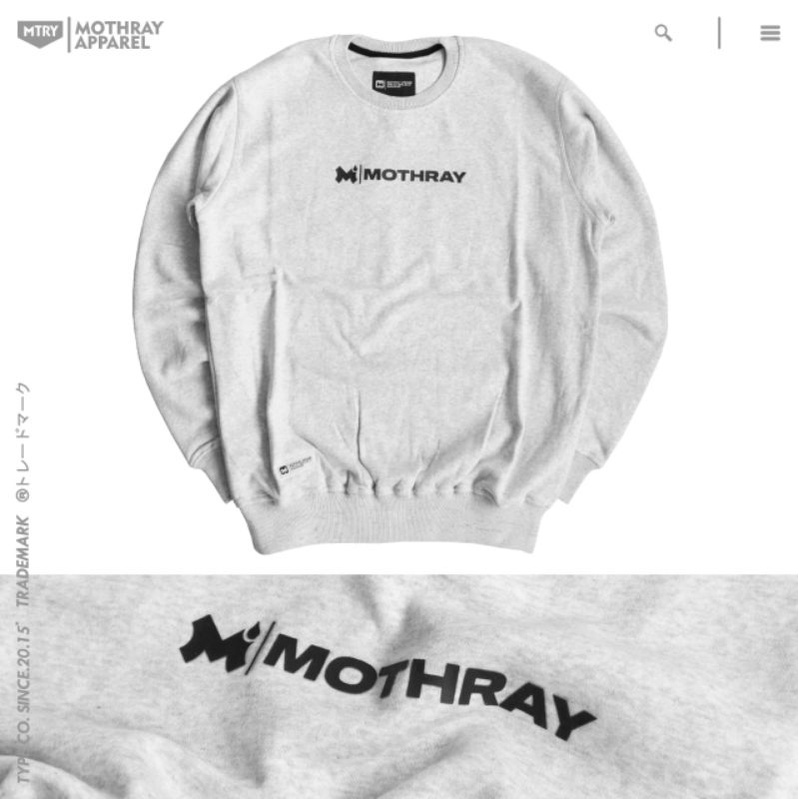 CREWNECK MOTHRAY - LOGO - M