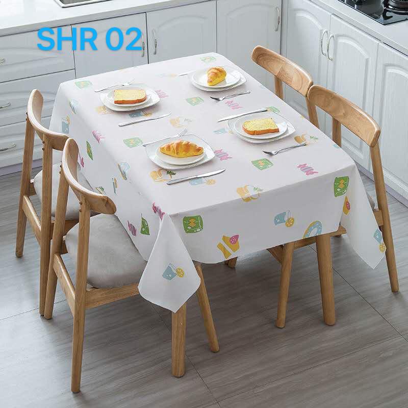 TAPLAK RUANG TAMU DAN MEJA MAKAN / BAHAN ANTI AIR  DAN TEBAL UK. 137CM X 180CM MOTIF RANDOM