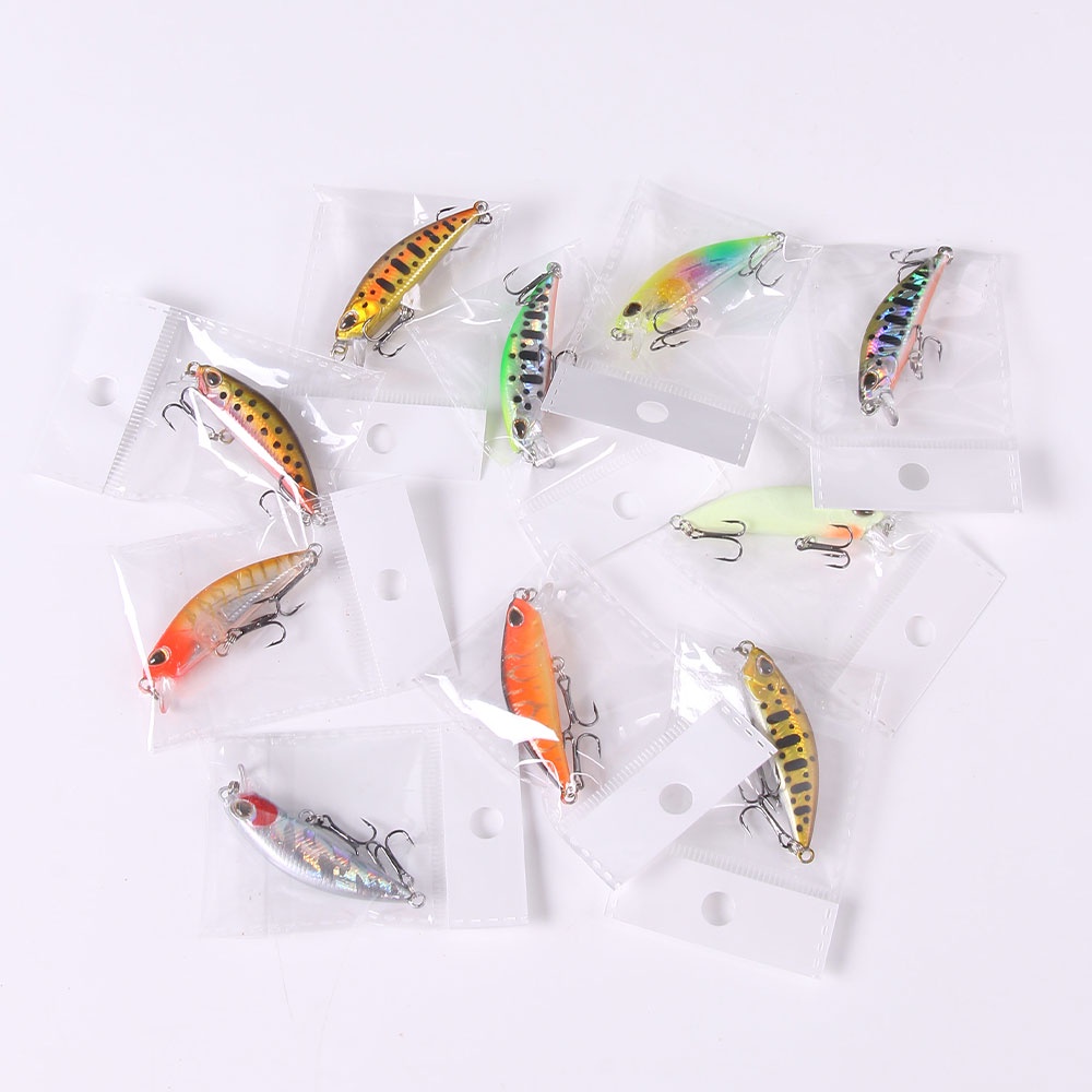 Hengjia 12PCS / Set Umpan Pancing Hardlure Bentuk Ikan Kecil 5.8CM 5.4G