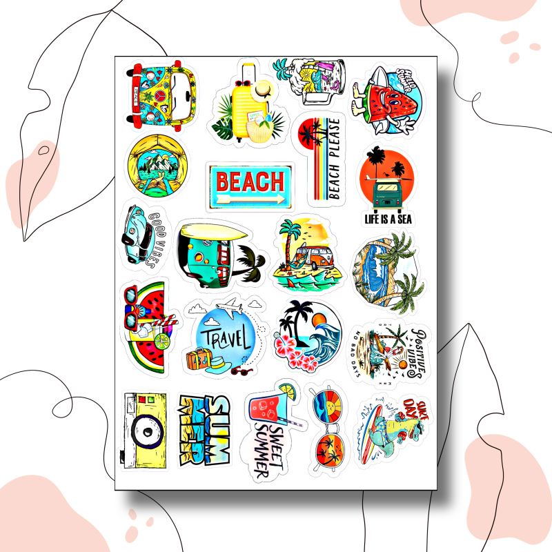 

Sticker Tumbler, Laptop, Case HP, Notebook Unik & Lucu Beach / Pantai