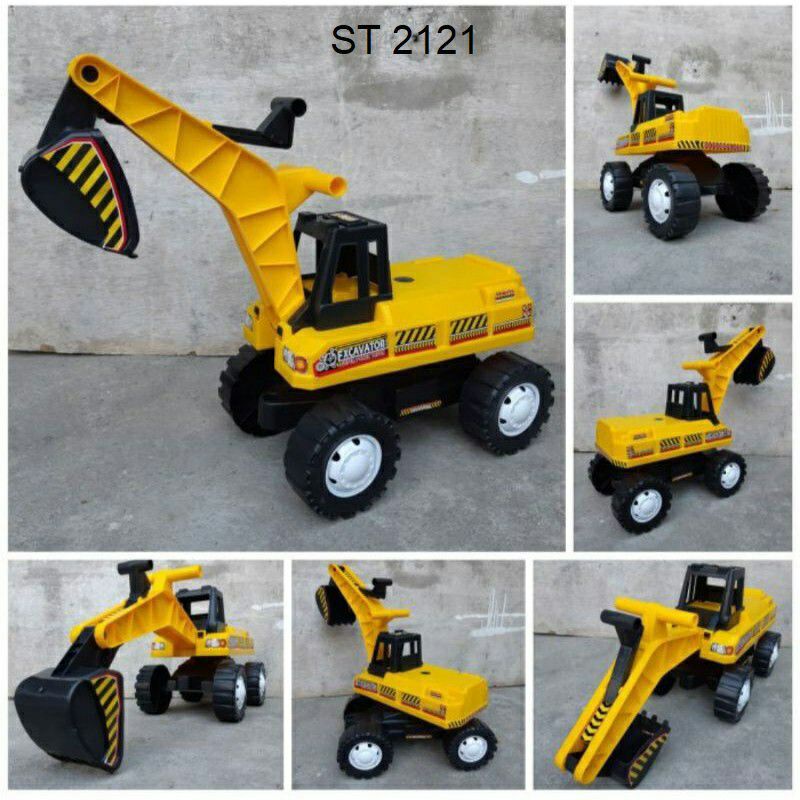 ST 2121 - Mainan Kendaraan bisa dinaiki anak anak Bego Garuk Excavator ST2121