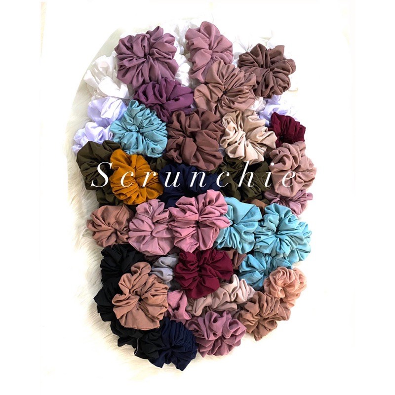 Scrunchie Jumbo Bisa Pilih Warna Cepol Hijab Cemol Hijab Cepol Puff