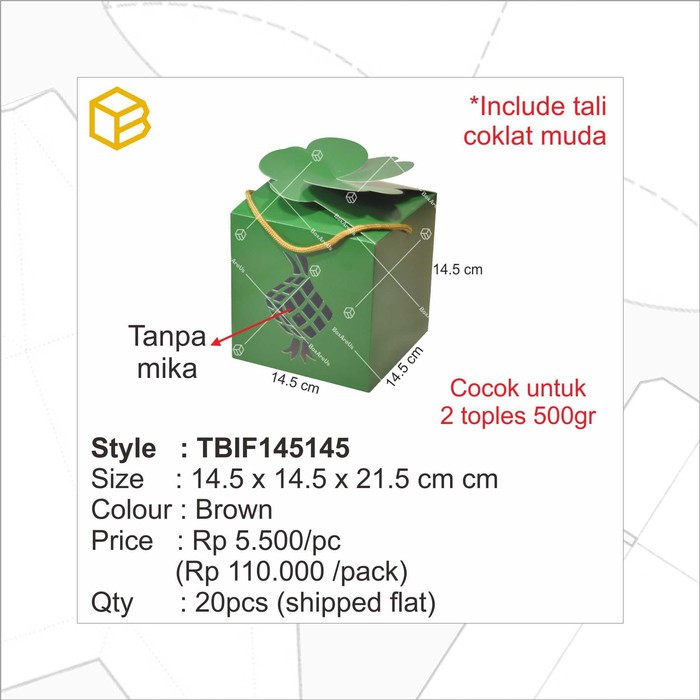 

Order Langsung TBIF145145 | Idul Fitri, Box Lebaran, Packaging, Dus, Toples Box - Hijau Limited