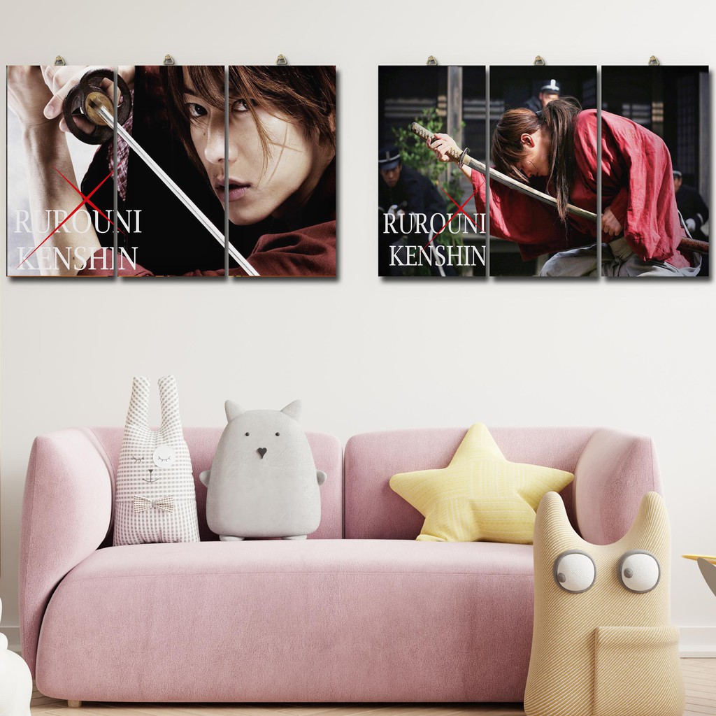 POSTER KAYU RUROUNI KENSHIN MEKANS 1 SET/HIASAN DINDING