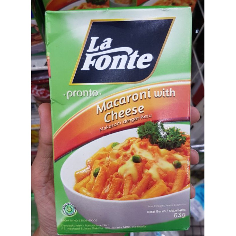 

LA FONTE Macaroni with Cheese - Makaroni dengan keju 63gr