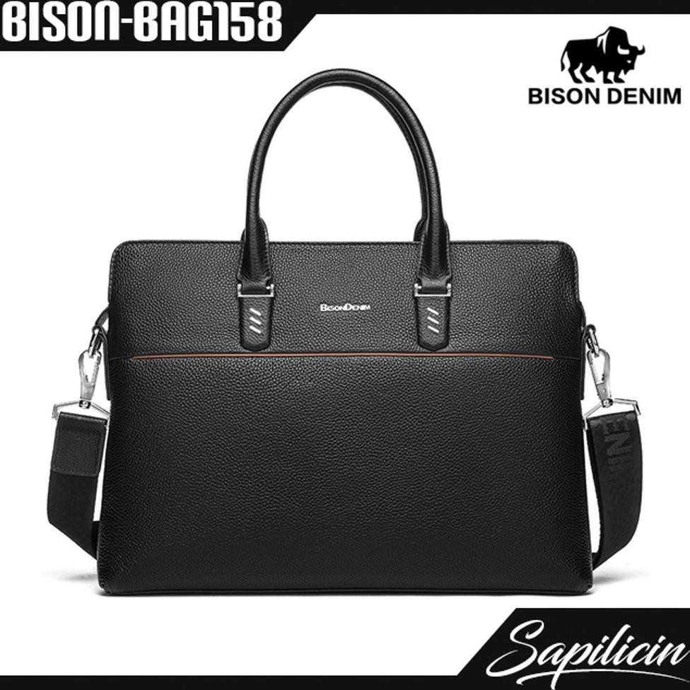 Paling Murah Bison Denim Tas Kerja Pria Kulit Original Briefcase Bison-Bag158