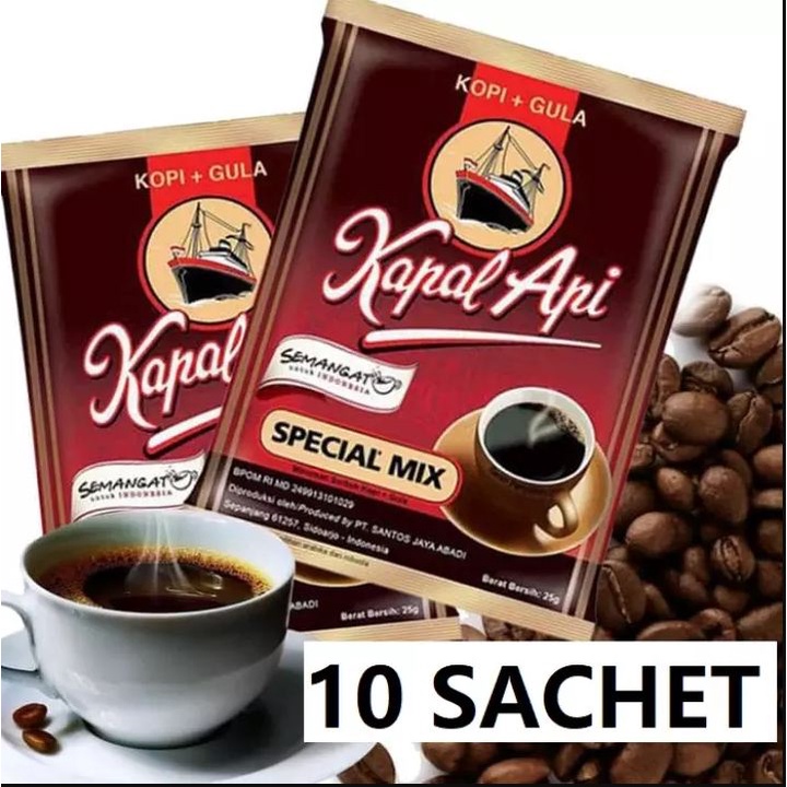 

Kopi Kapal Api Special Mix 10x25 gr-Kopi Kapal Api Mix Sachet-Kopi Kapal api Special Mix Renceng 25 gr Isi 10