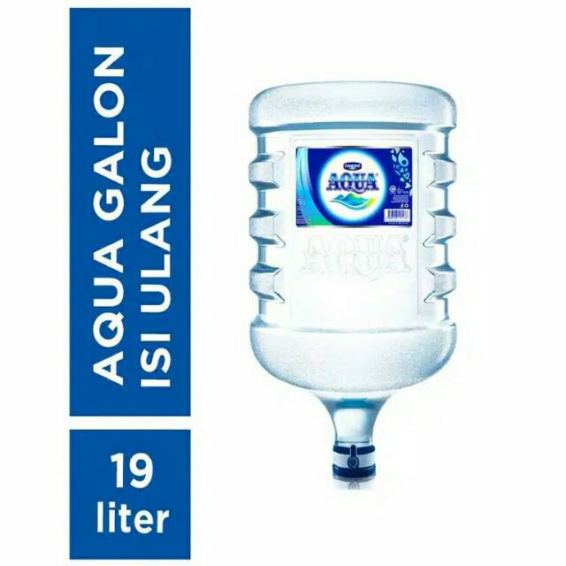 Aqua 19 Liter - Galon Kosong Dengan Isi Ulang