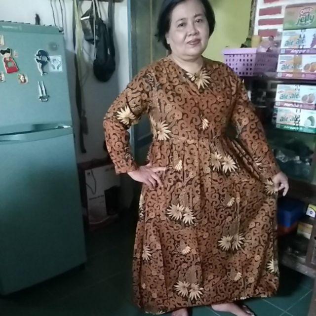 Long Dress Batik Gamis Batika Nadine Manggar Kobis Kupu Padi Ulir Manis Gendis Sekar
