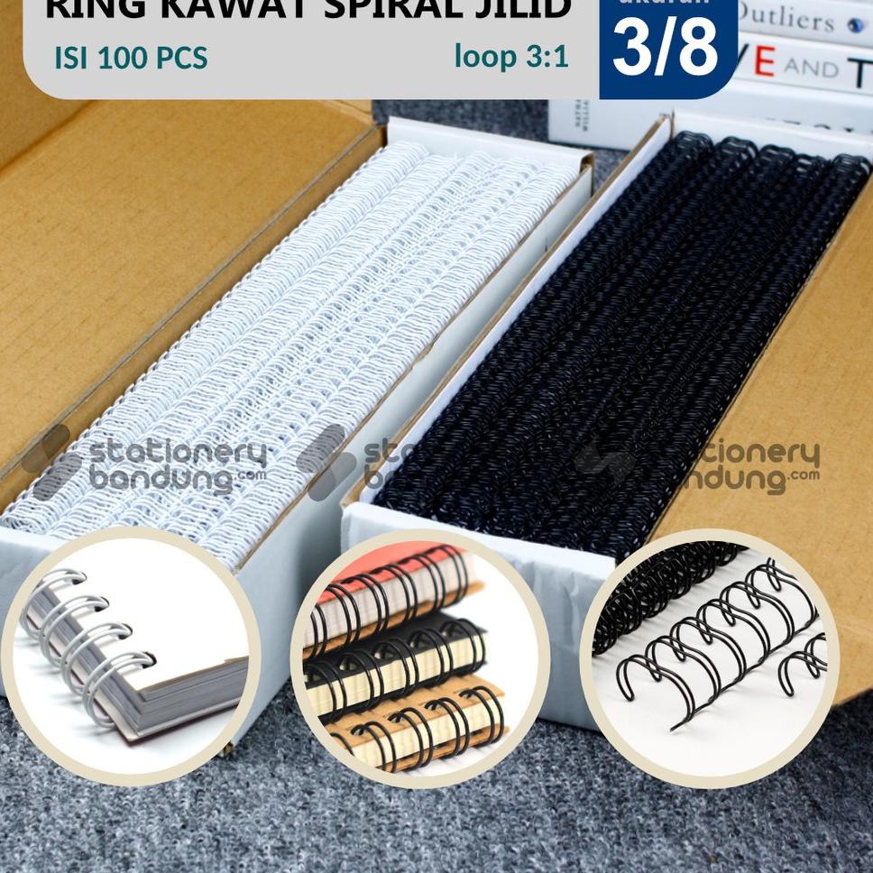 

Ready stock Ring Kawat Spiral Jilid 3/8 A4 Spiral Wire 3/8 A4dan F4 3:1 35Lobang ZJF