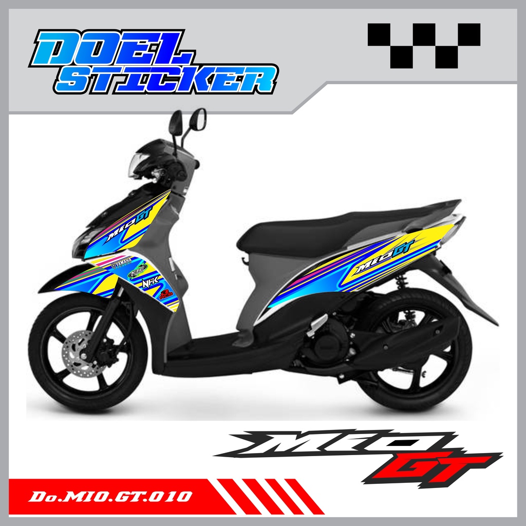 STICKER STRIPING MIO GT - STICKER STRIPING LIST VARIASI HOLOGRAM , CROME MIO GT DOEL 010