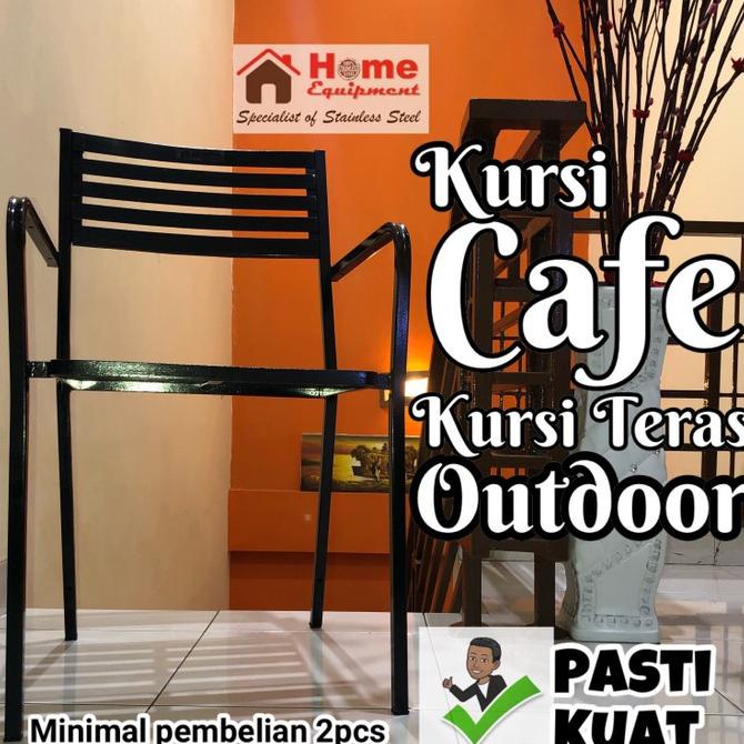 KHUSUS OJOL  KURSI TERAS/KURSI CAFE HOLO BESI KOTAK CAT COATING MURAH8525