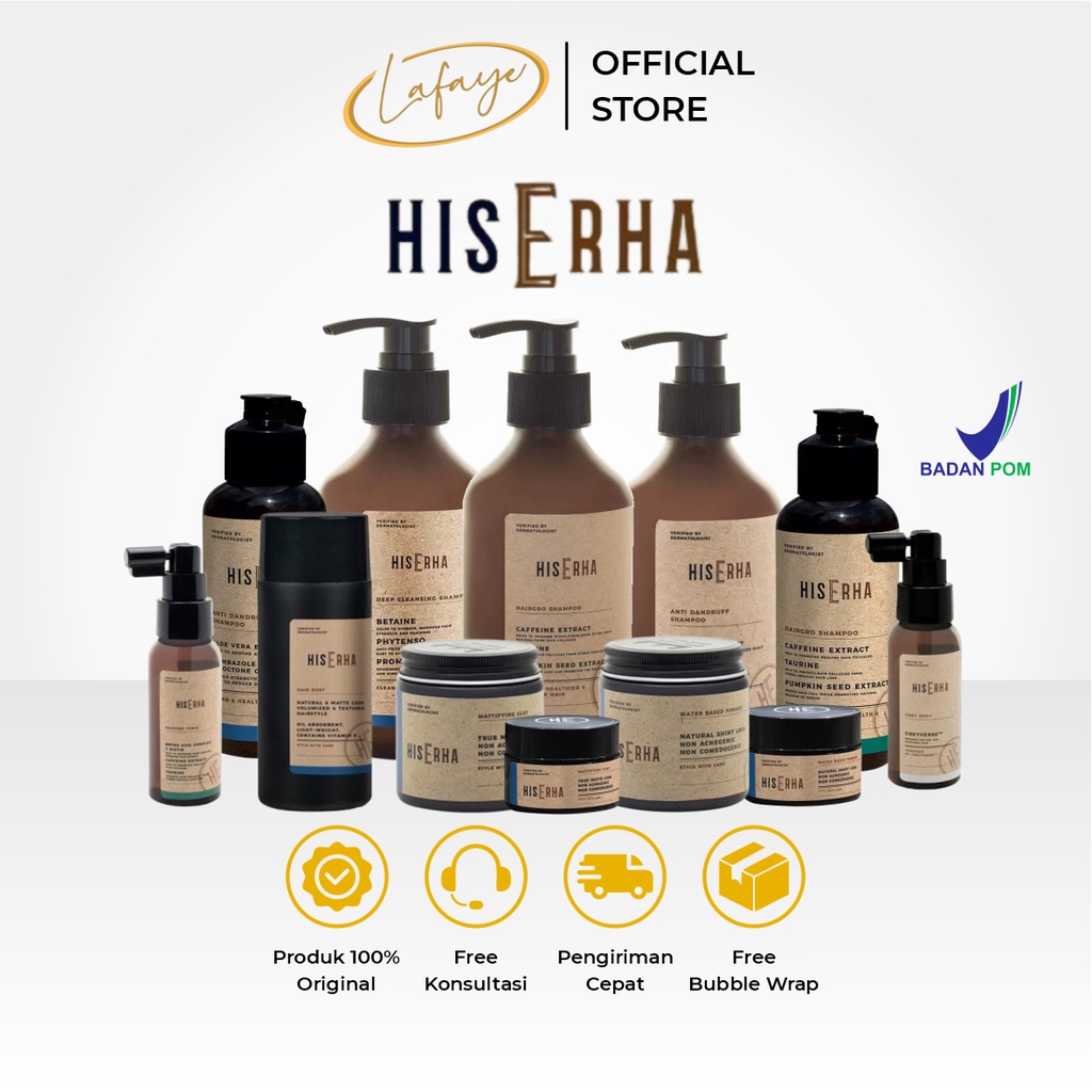 Jual HIS ERHA Hairgrow Anti Dandruff Deep Cleansing Pomade Waterbased