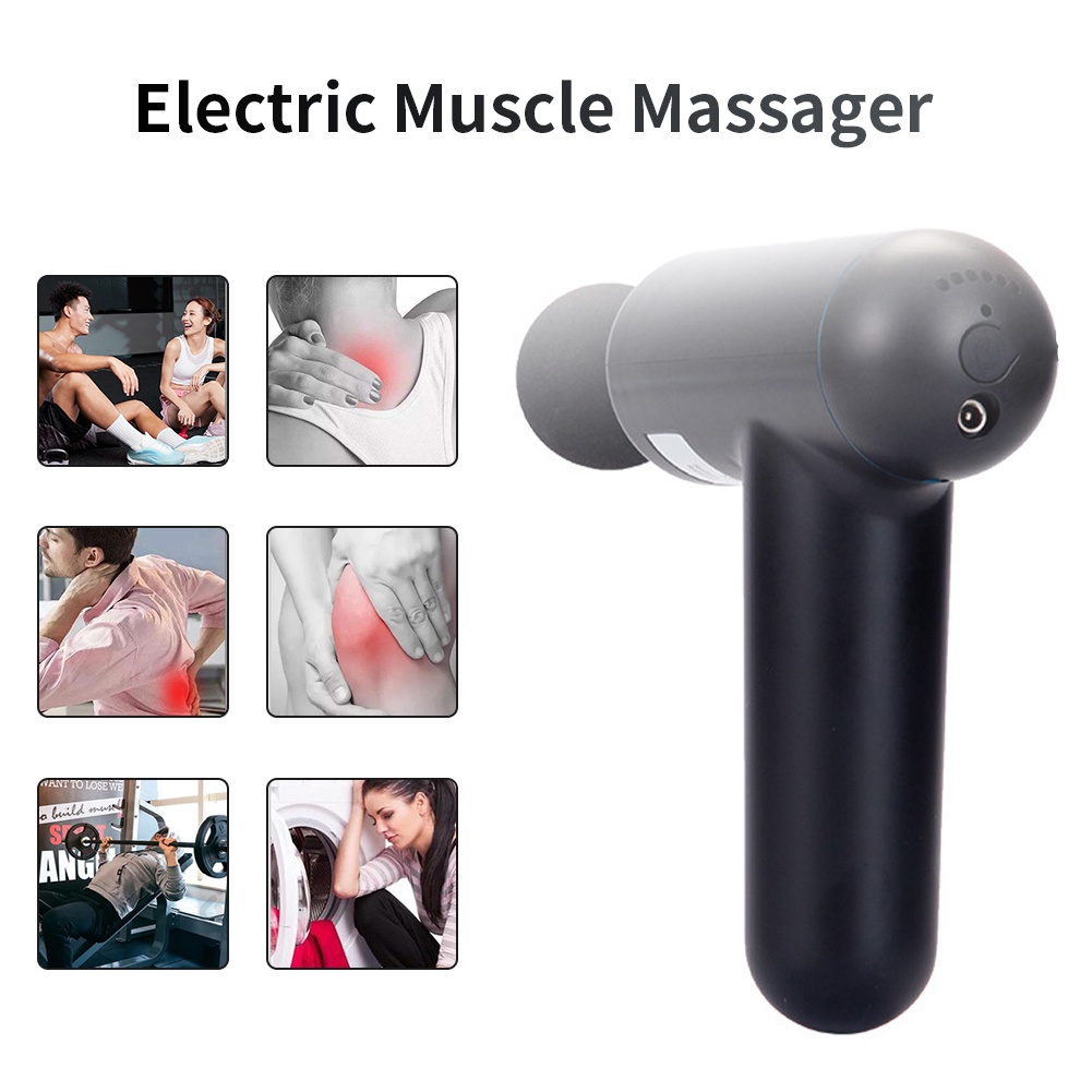 Massage Gun Wireless Fascia Gun 4 IN 1 Alat Pijat Deep Tissue Muscle Massage