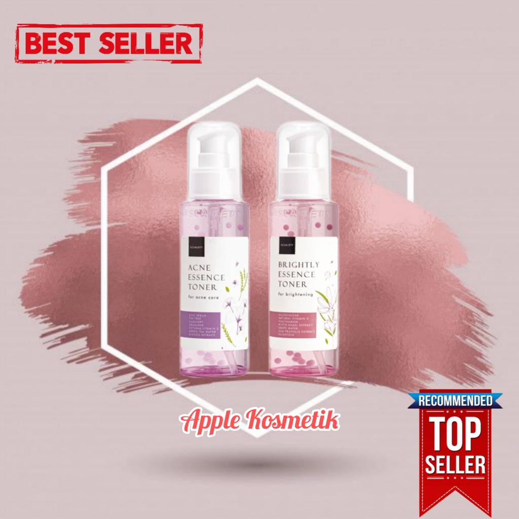 [ 1Kg = 16Pcs ] Scarlett Whitening Brightly Essence Toner| Scarlett Whitening Acne Essence Toner 100ML (BPOM)