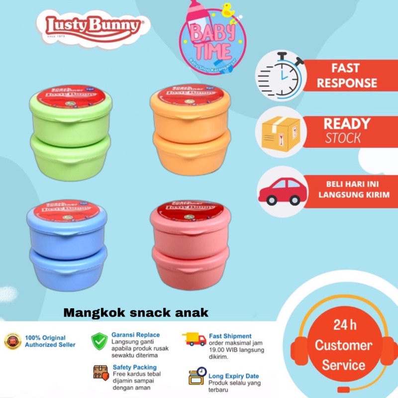 Mangkok Snack Anak Bayi Lusty Bunny Baby Snack Container 300 ml