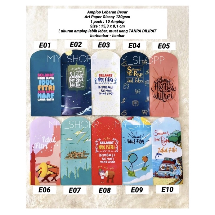 

Amplop Lebaran Besar / harga per 1 pack / 1pack : 10 amplop