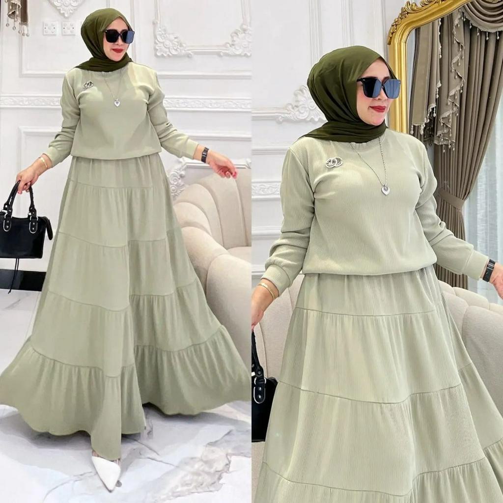 GAMIS WANITA TERBARU NABILA DRESS MC BAHAN CRINKLE AIRFLOW UKURAN M L XL XXL LD 100 - 120 CM WARNA BLACK , FANTA ,DENIM , MINT , MUSTARD GAMIS WANITA TERBARU 2023 KEKINIAN DRESS CRINKLE PREMIUM MAXY DRESS JUMBO PAKAIAN MUSLIM WANITA