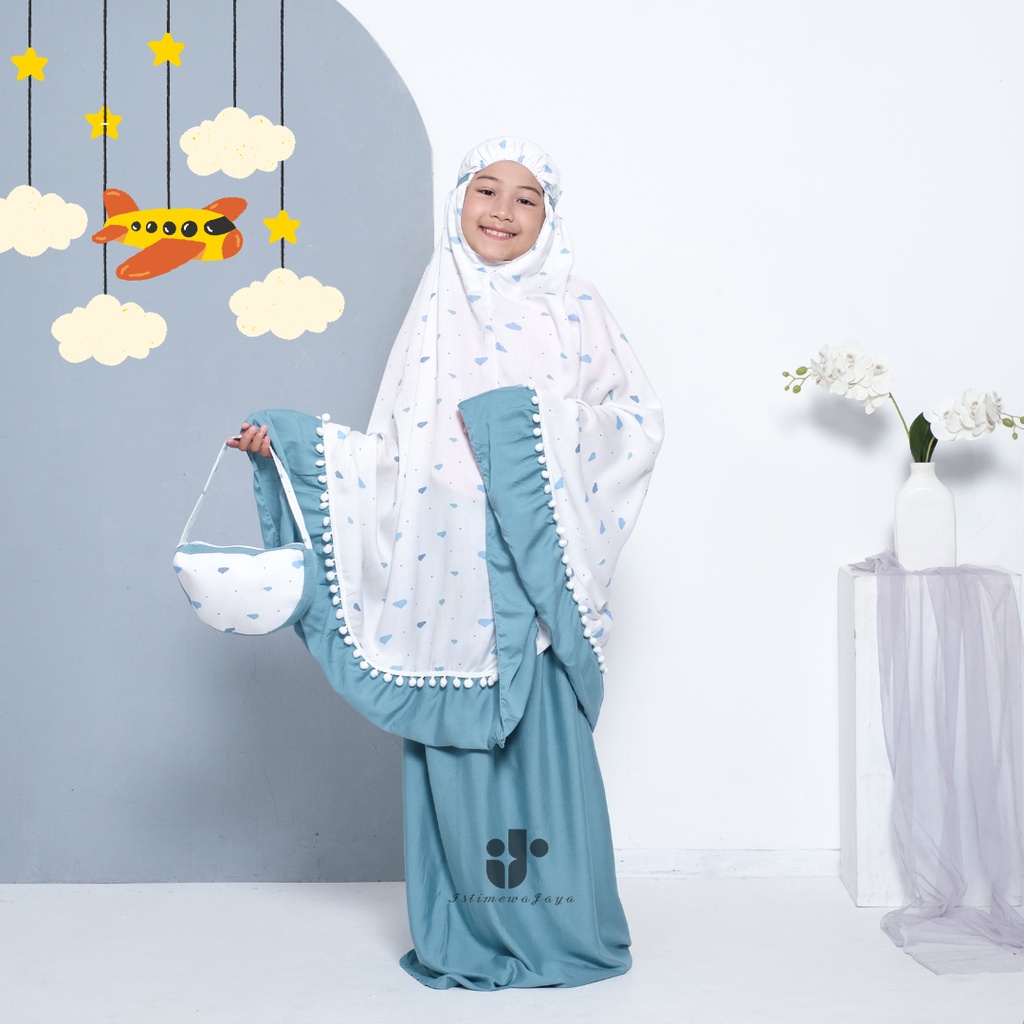 Mukena Anak Karakter Bts || Mukena Bali anak motif || Mukena rayon anak motif Bts (umur 3-11tahun)