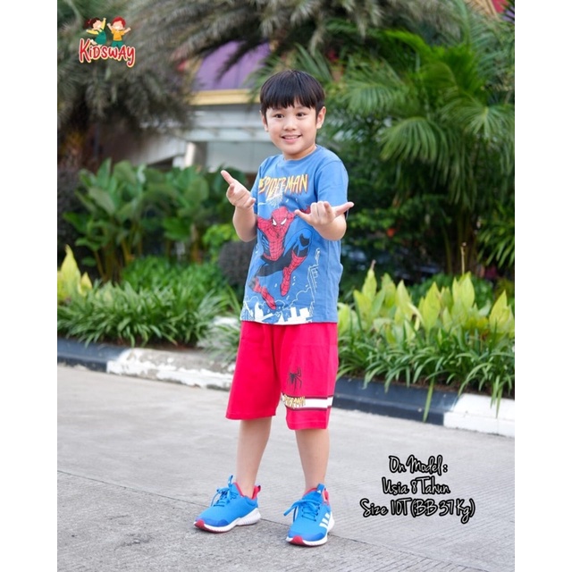 Setelan Kaos Anak Set Superhero Kidsway