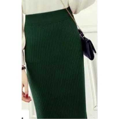 ROK SPAN RAJUT - ROK PREMIUM RAJUT - SPAN ROK - ROK WANITA RAJUT-Rok Emerld