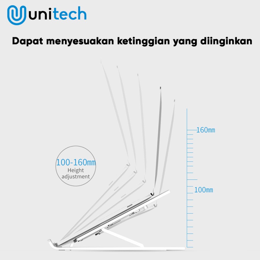 Trend-Dudukan Laptop Portable Stand Holder Adjustable Notebook dengan Kipas