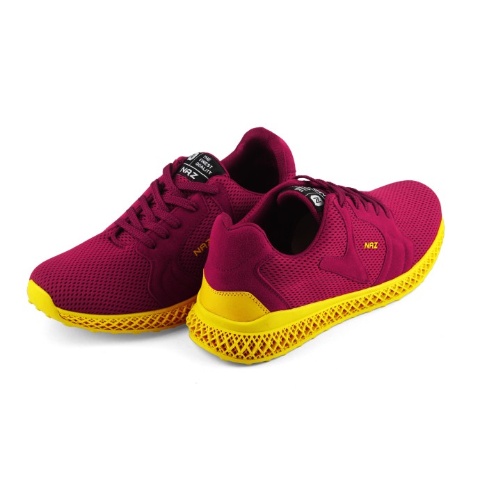 DK01 X NAZREAL Sepatu Sneakers SportyPria Maroon Terbaru Dominic