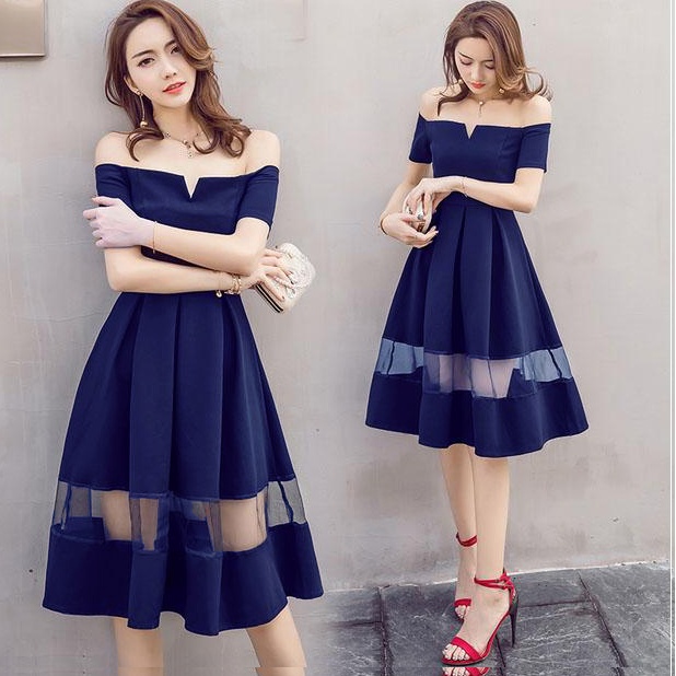 Toply shop Korea Dres Sexy Dres wanita suze Kombinasi tile