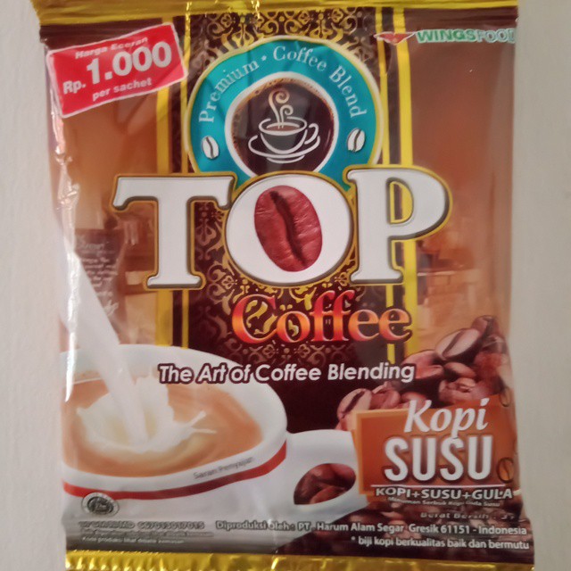 TOP KOPI SUSU | TOP WHITE PUTIH | TOP SUSU KENTAL MANIS 30 GR