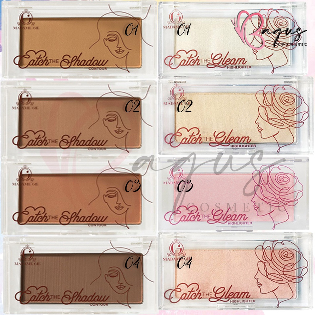 ⭐BAGUS⭐ MADAME GIE CATCH THE SHADOW / GLEAM  | Contour / Highlighter Palette 4gr