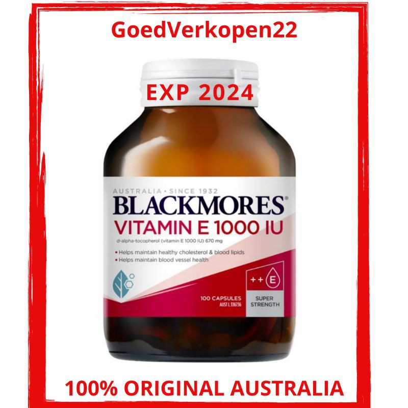Blackmores Natural Vitamin E 1000IU 100 capsule - BLACKMORES VITAMIN E 1000 IU 100 kapsul