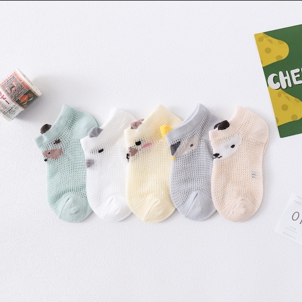 5 Pasang Kaos Kaki Bayi Impor 1 Set / Kaus Kaki Import 5IN1 Baby Socks Bundle 5in1 Pastel Colors / Kaos Kaki Lucu Pink Perempuan Blue Laki Laki