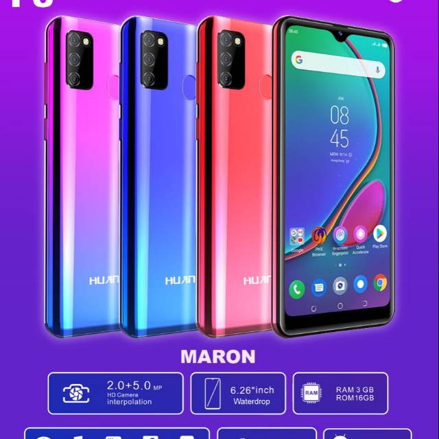 Huang Mi F8 Maroon Ram 3 16 Baterai Tanam Shopee Indonesia