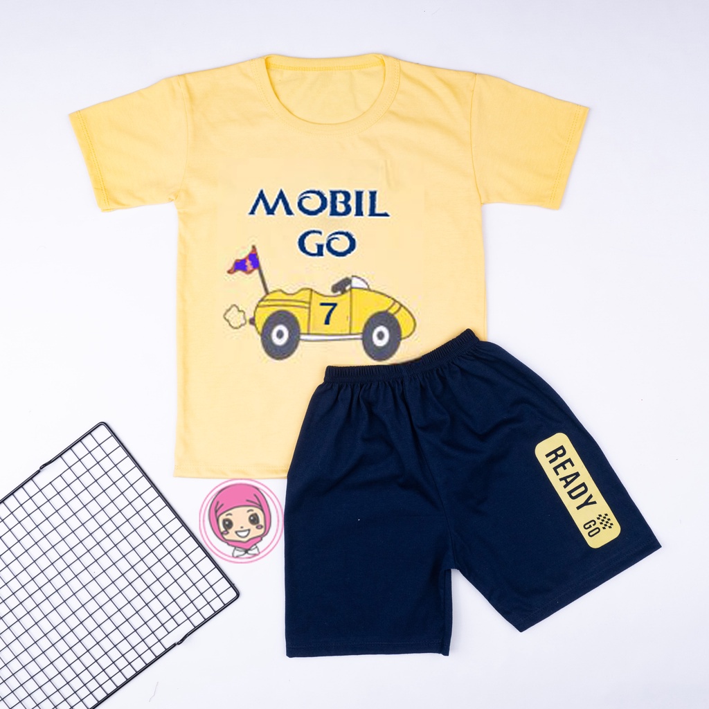 IL - SETELAN ANAK KOMBINASI / SET BAJU ANAK UNISEX COWOK / CEWEK USIA 1- 6 TAHUN TRANSPORT