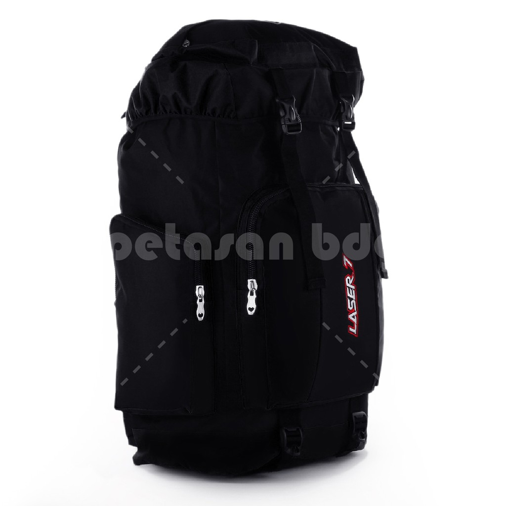 PTS -Laser7 - Himalaya Mountaineering Backpack - Black Coral + Tas Selempang Mini Cano Bomber