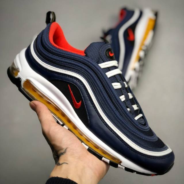 Nike Air Max 97 Midnight Navy Habanero Red