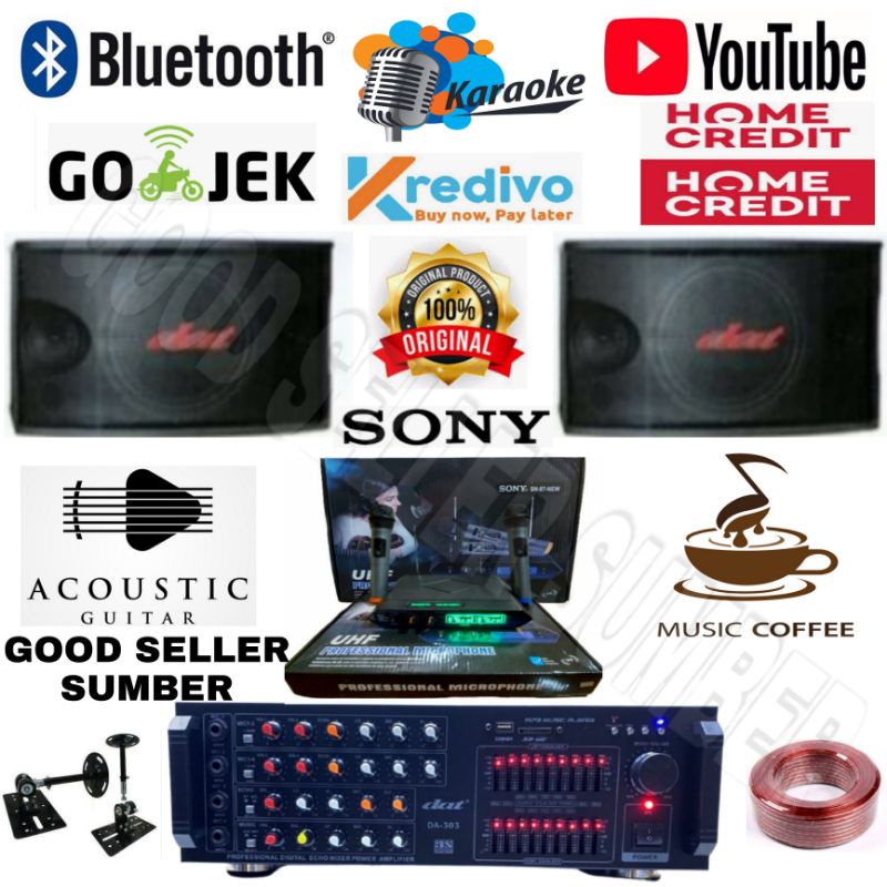 AGEN PAKET SOUND KARAOKE DAT 4500 BLUETOOTH 10 INCH NEW