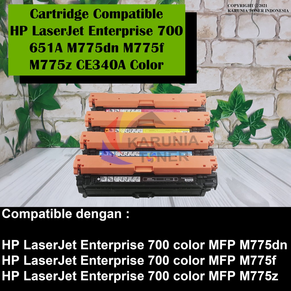 Cartridge Compatible HP Enterprise 700 Color 651A M775dn M775f M775z CE340A CE341A CE342A CE343A