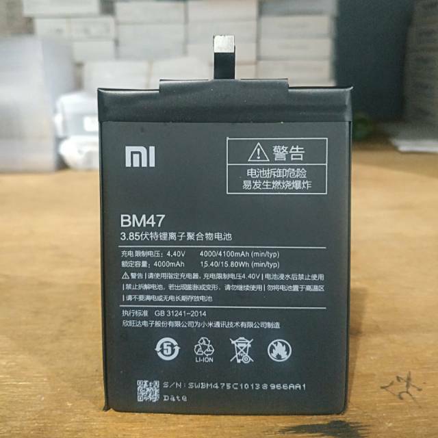 BATRE BATERAI BATTERY XIAOMI REDMI 4X / 3S / 3 / 3 PRO ORIGINAL BATTERY BM47