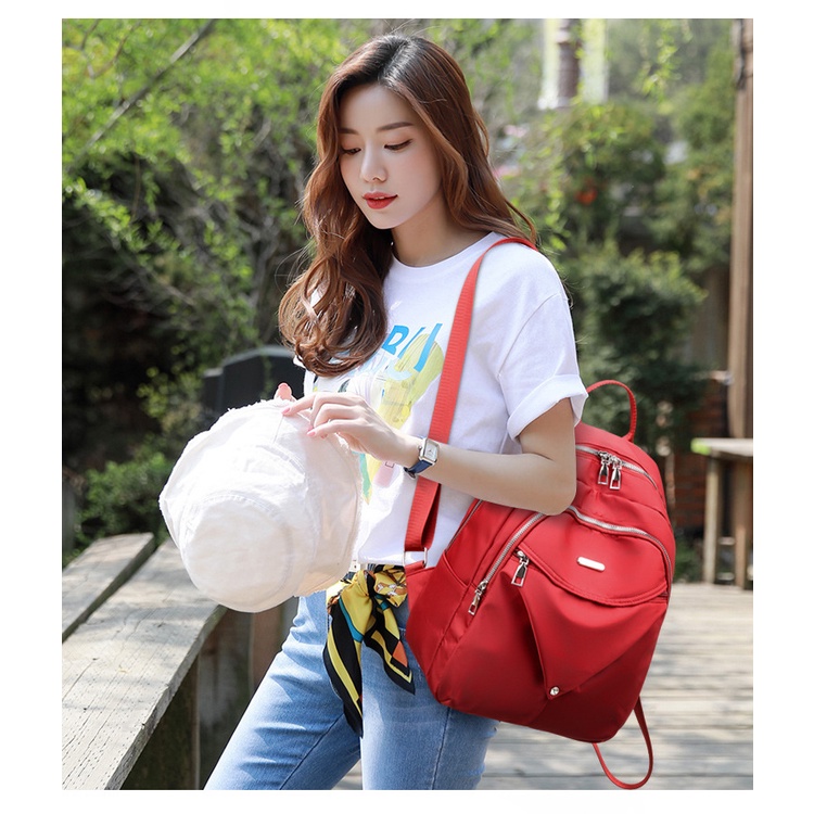 MV_Marvelouz MV137791 Tas RANSEL Polos Wanita Model Terbaru Ada 4 Resleting 1kg bisa 2 tas supplier tas import CR7791